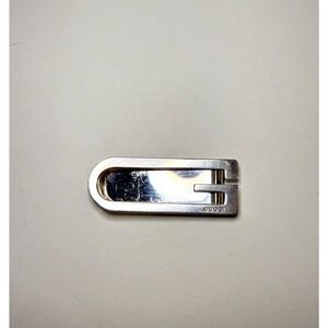 Gucci Money Bill Clip G Logo Silver Authentic Stainless Steel Excellent UC